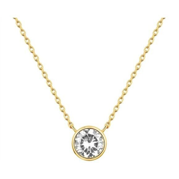 14K Gold Plated 1.00 ct (D Color, VVS Clarity) CZ Simulated Diamond Necklace - Picture 7 of 7